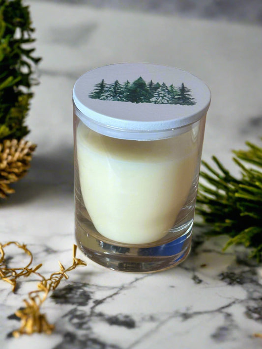 Christmas Tree Clear Medium Candle Jar/With Christmas Tree Lid - mywishco.com